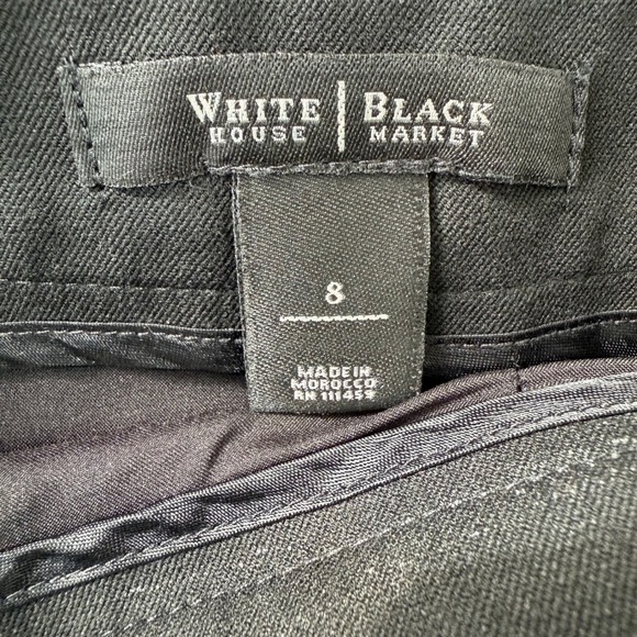 White House Black Market Pencil Black Skirt Womens‎ Sz 8 Button Front - Picture 6 of 9